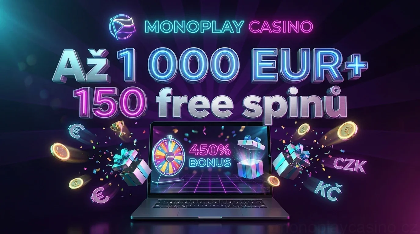 Až 1 000 EUR+ 150 free spinů